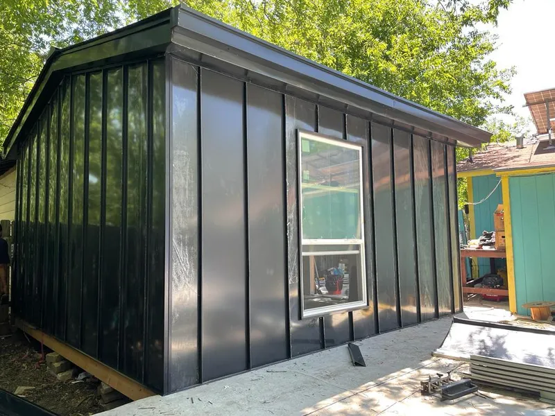 Black standing seam metal wall panels for Metal Roof Installation in Columbus